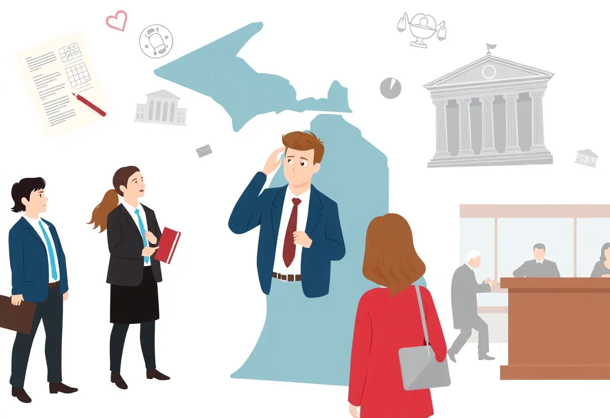 Illustration representing consumer protection challenges in Michigan