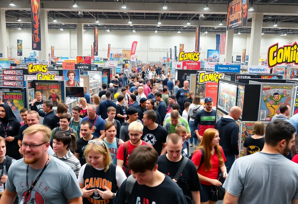 Excited fans enjoying the Motor City Comic Con