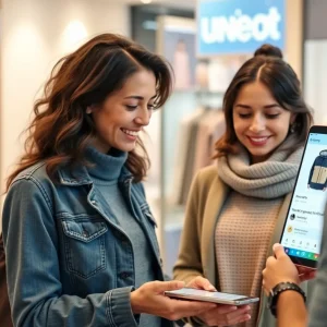 Customer receiving personalized recommendations in an e-commerce setting.