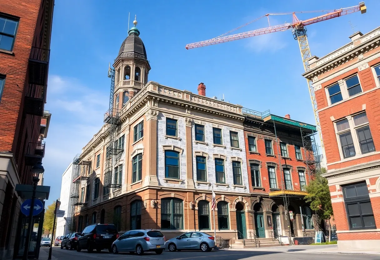 A beautifully renovated historic building in Michigan reflecting traditional architecture.
