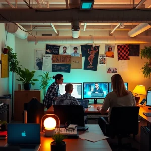 Team meeting at Secretly Group for social media strategy