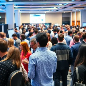 Attendees engaging at an SEO conference in 2025