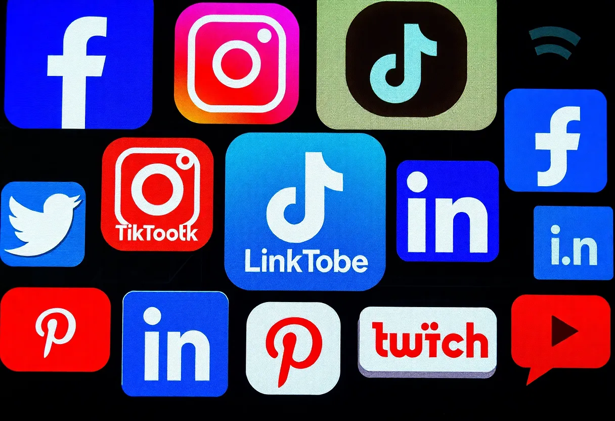 Collage of major social media platforms depicting current trends.