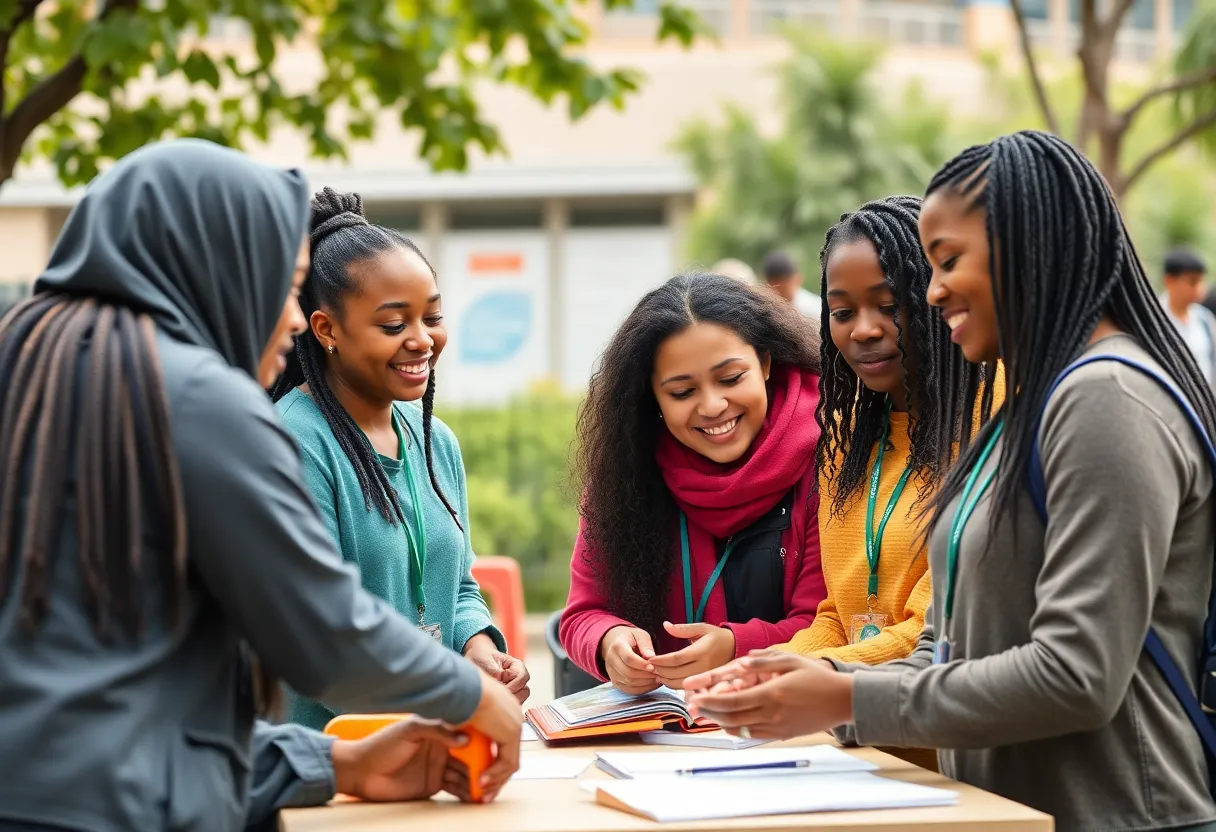 Social workers collaborating in a community setting
