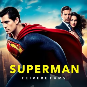 Promotional poster for the upcoming Superman film