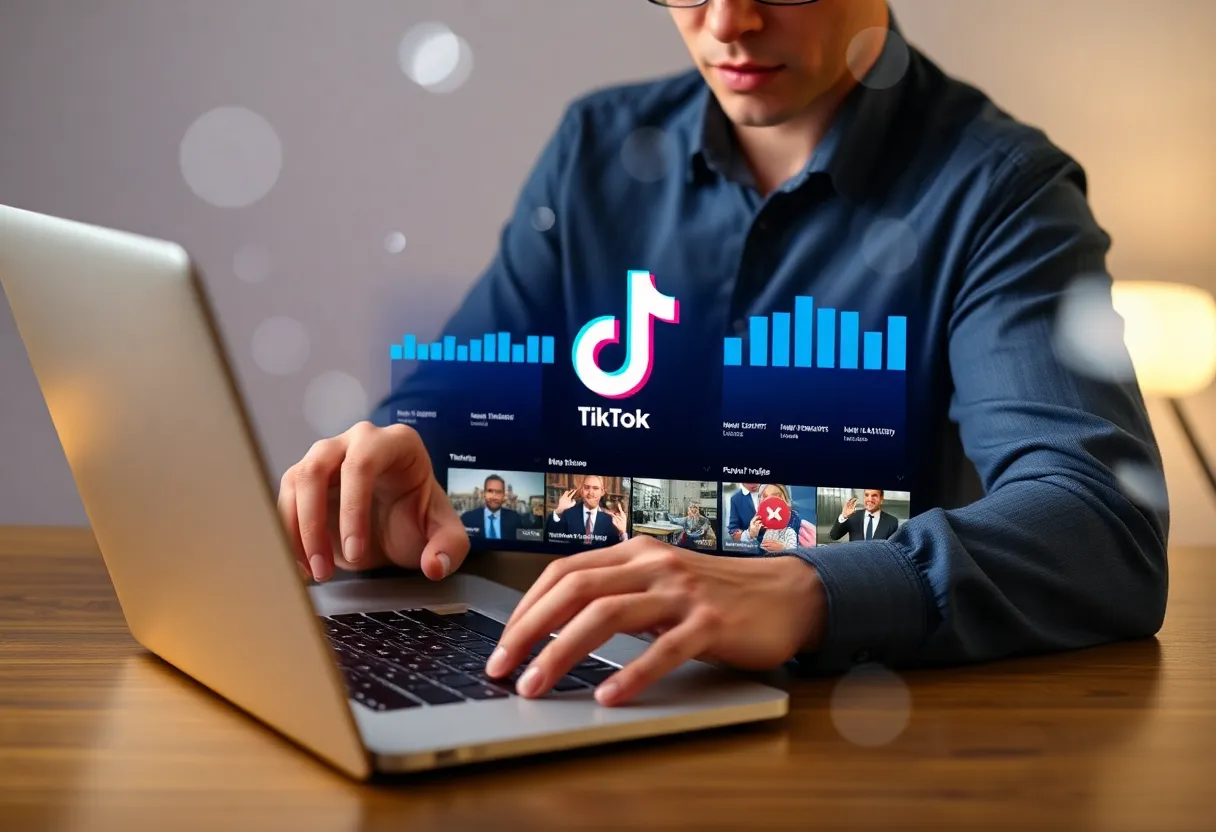 Digital marketer using TikTok Trends Tracker tool