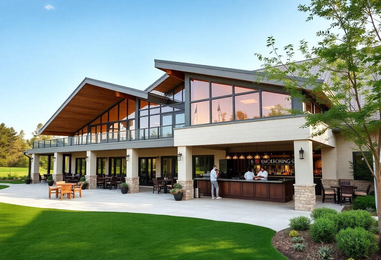 Artist's rendering of the renovated Travis Pointe Country Club