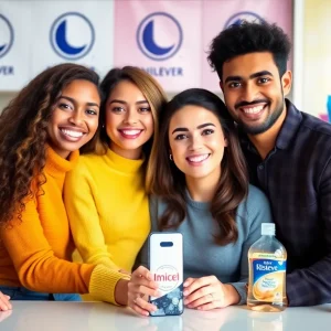 Visual representation of Unilever's new marketing strategy with social media and influencers.