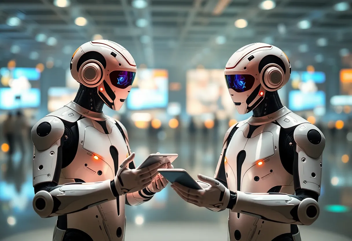 Illustration of AI agents transforming social media marketing strategies