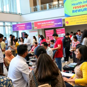 Community members donating blood at Novi event