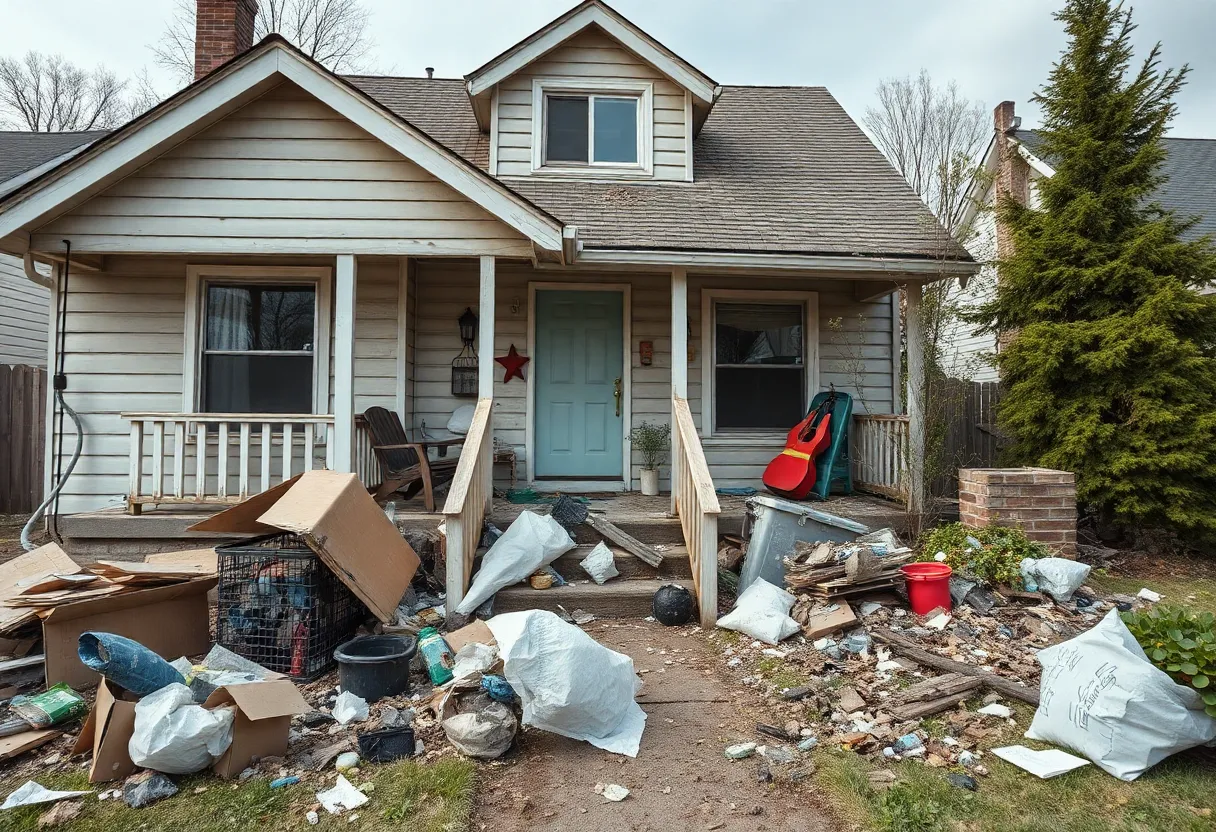 A neglected home representing child abandonment and abuse