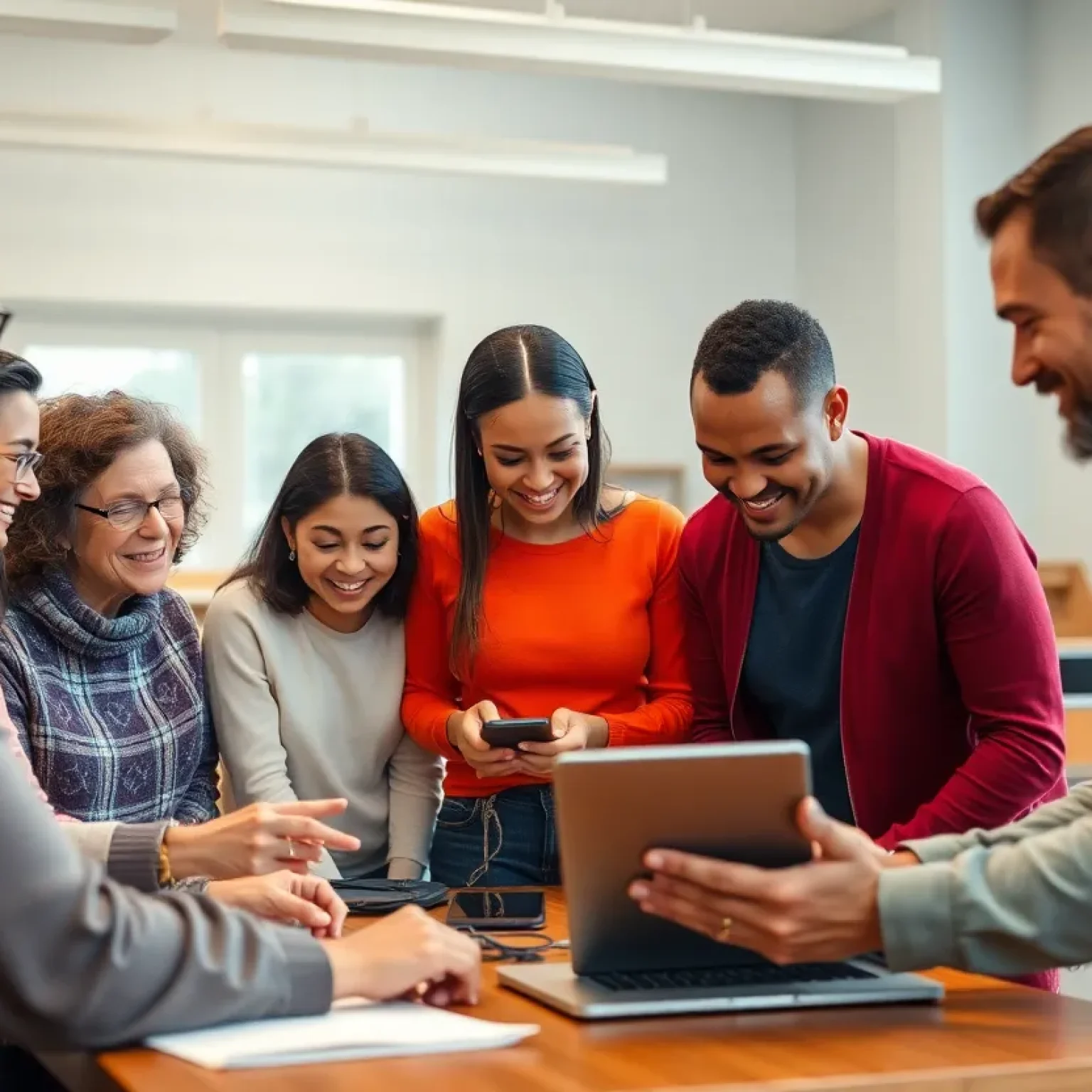 Christian HELP staff using new technology in the office