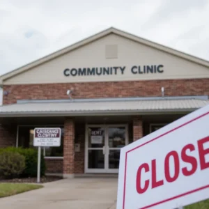 Interior of a healthcare clinic affected by budget cuts.