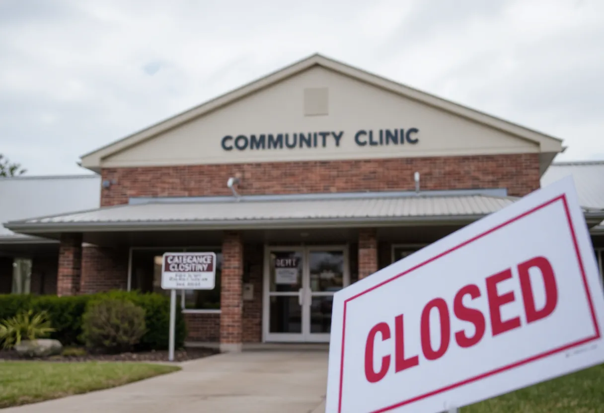 Interior of a healthcare clinic affected by budget cuts.