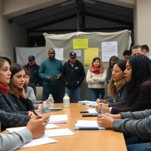 City council meeting addressing homelessness in Denton