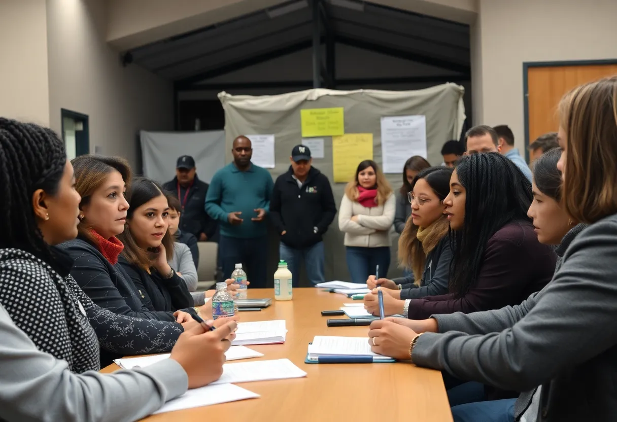 City council meeting addressing homelessness in Denton