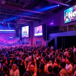 Various music venues in Detroit showcasing lively crowds and performances.