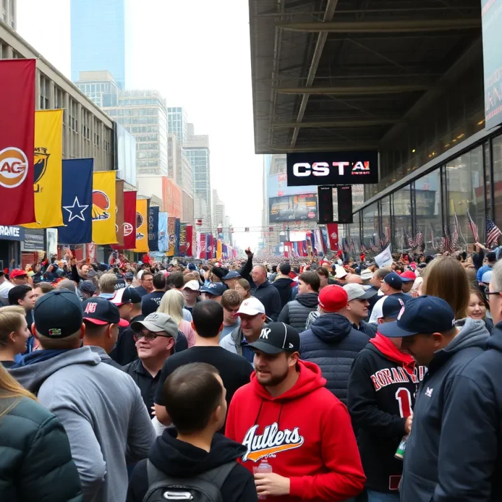 Fans enjoying the Detroit Sports Spectacular event with sports legends