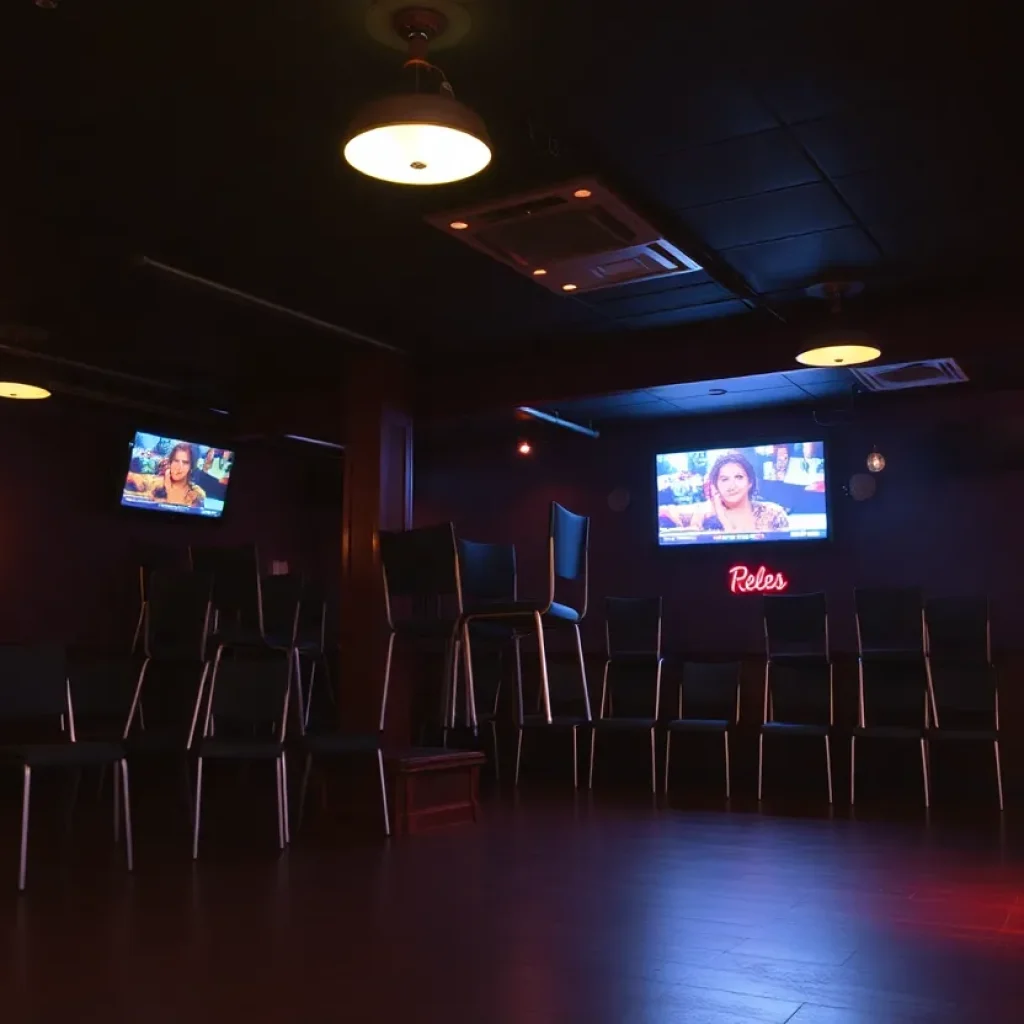 An empty and closed nightclub, Duo Restaurant and Lounge
