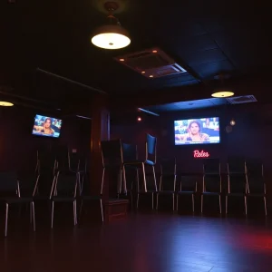An empty and closed nightclub, Duo Restaurant and Lounge