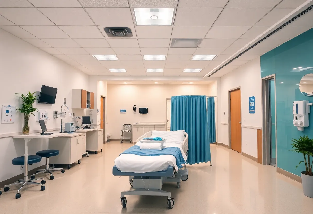 Healthcare staff providing care in a skilled nursing facility