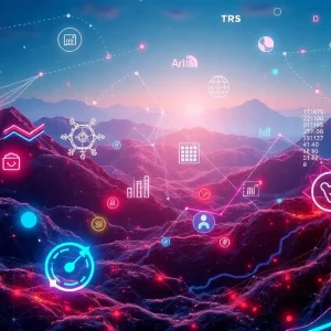 Visualization of generative AI applications and trust in technology.