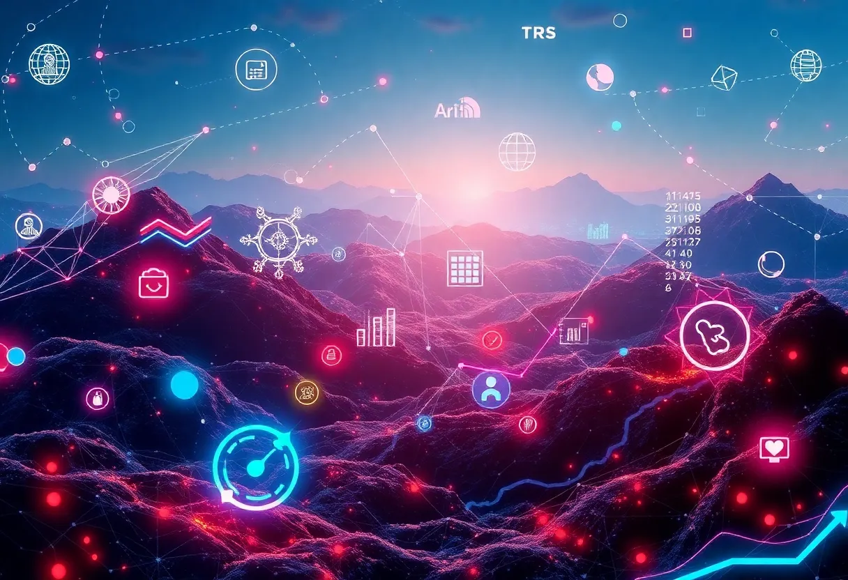 Visualization of generative AI applications and trust in technology.