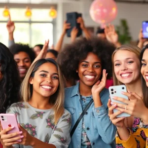 Influencers on social media platforms engaging with their audience