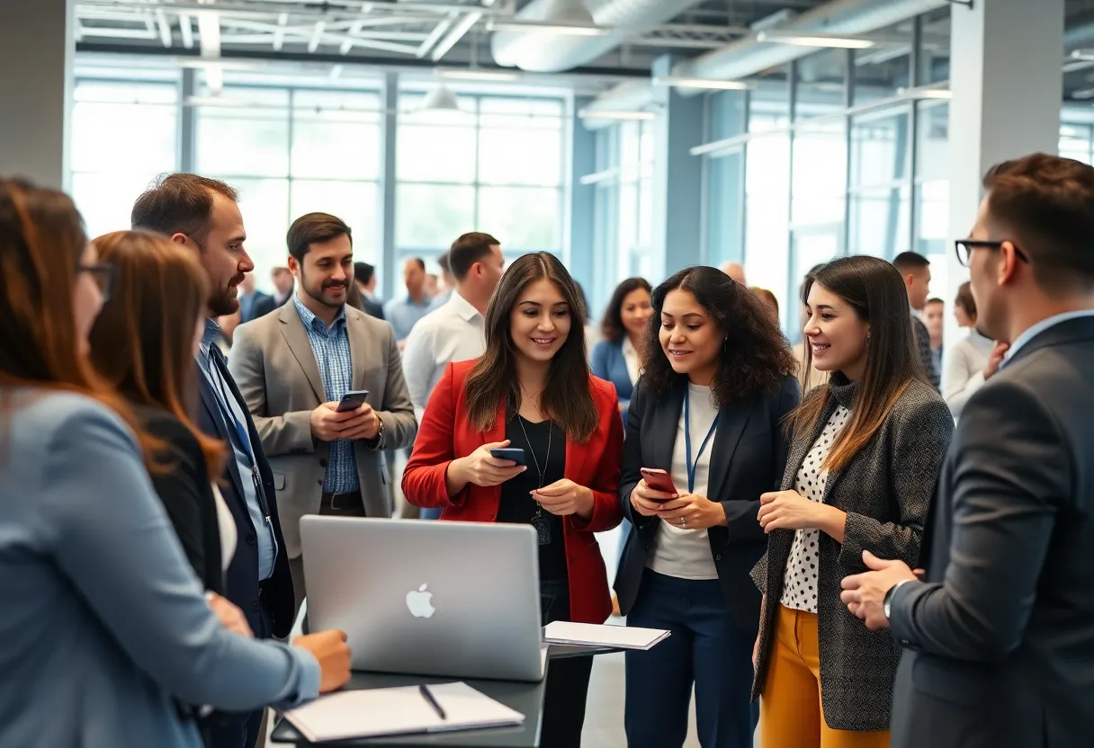 Professionals engaging on LinkedIn, illustrating networking and collaboration.