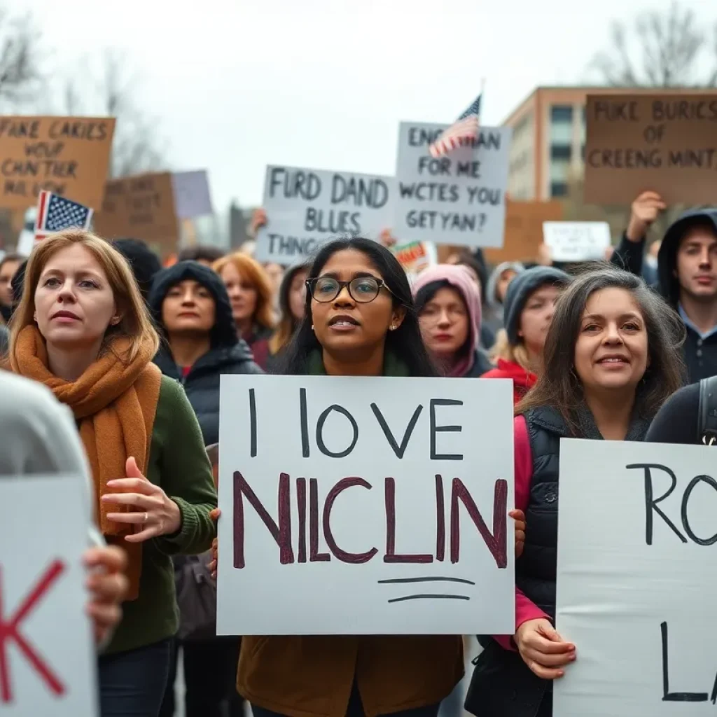 Protesters gathered in Michigan for Hands Off! Day of Action