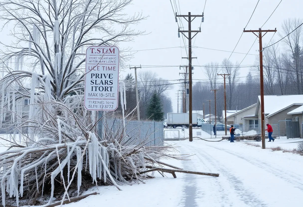 Cleared roads in Northern Michigan post ice storm