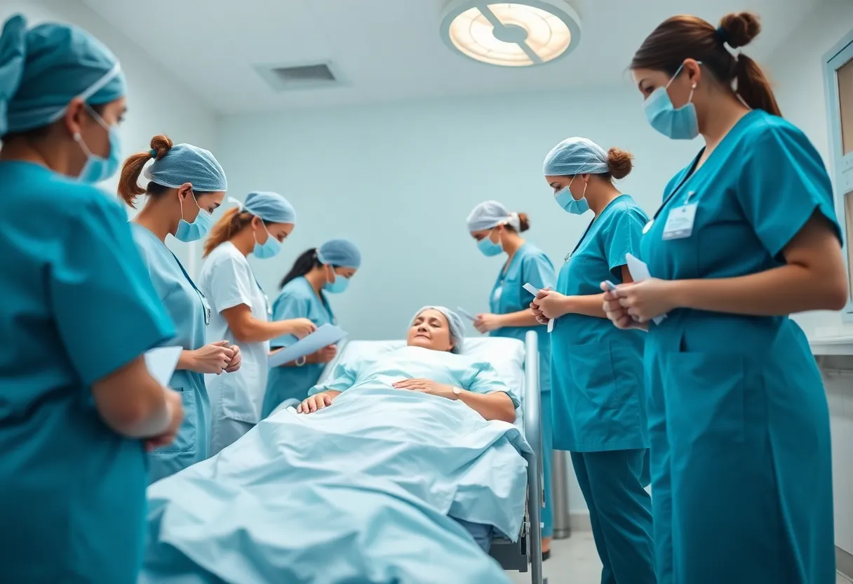 Nurses collaborating in a healthcare environment