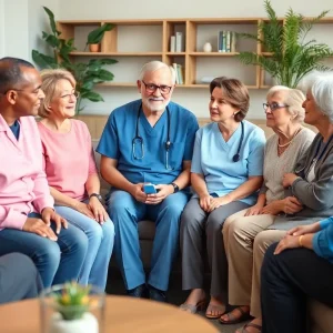 Illustration of diverse patients collaborating in a clinical trial.