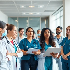 Healthcare professionals participating in educational training at Patient Experience University