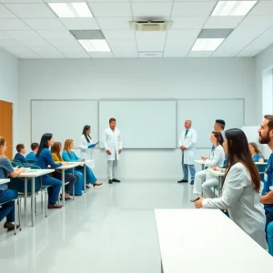 Healthcare professionals in a learning environment at Patient Experience University