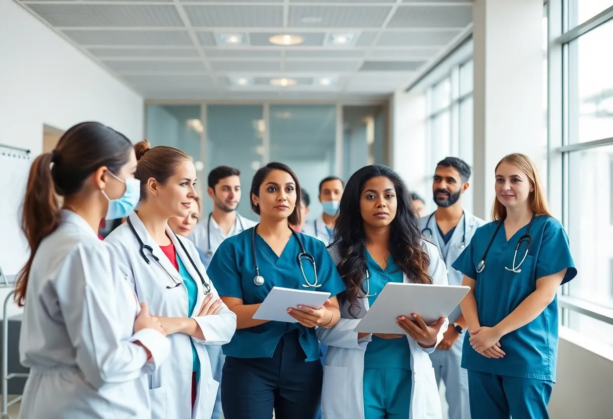 Healthcare professionals participating in educational training at Patient Experience University