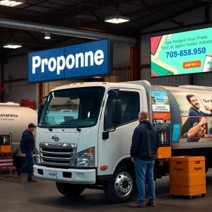 Modern propane delivery business with a focus on digital marketing strategies.