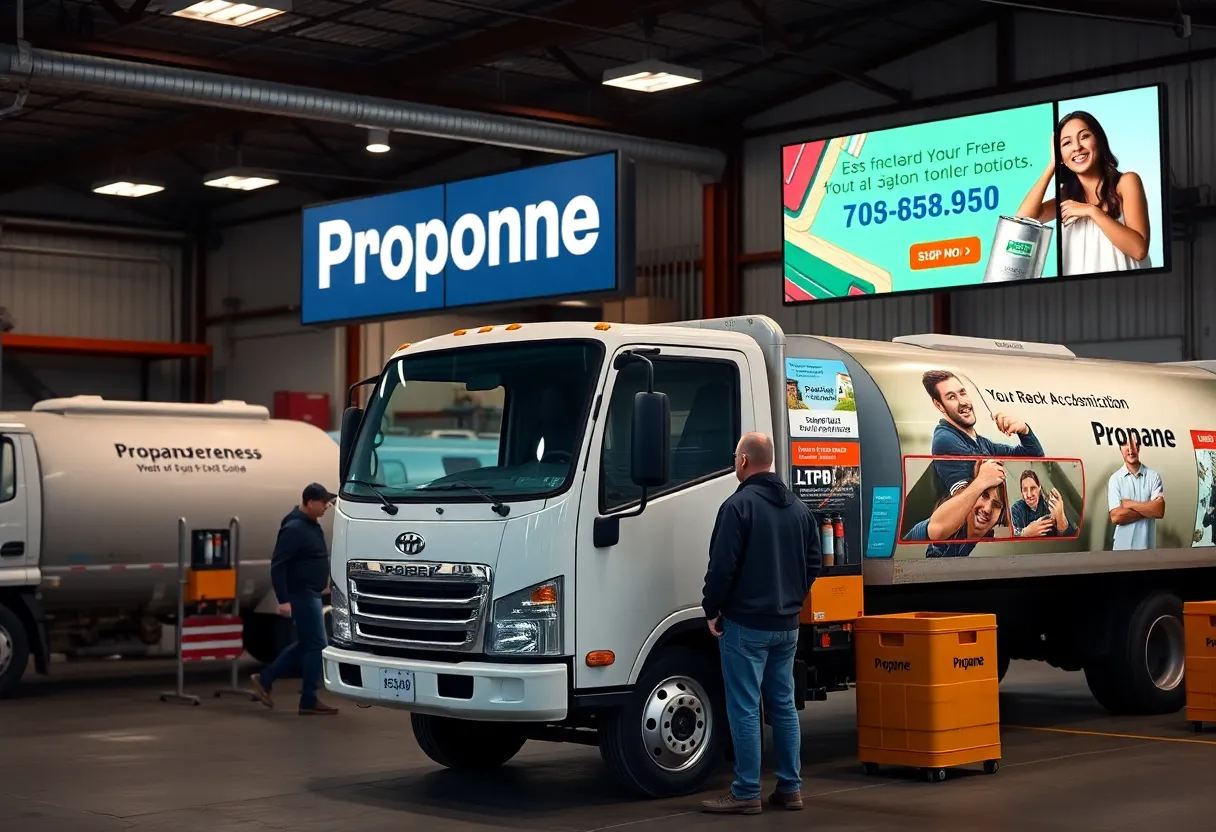 Modern propane delivery business with a focus on digital marketing strategies.