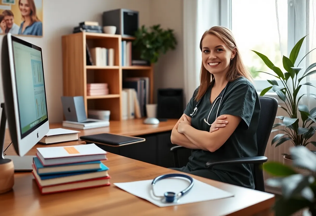 Remote nursing professionals engaged in telehealth services