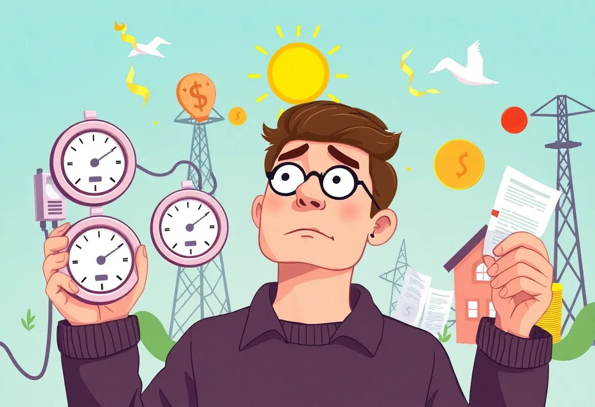 Conceptual illustration of rising energy costs