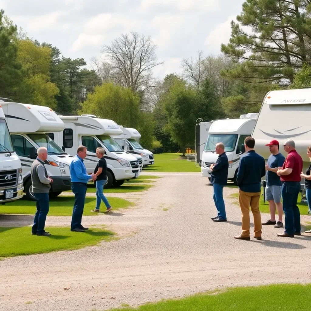 Participants discussing RV regulations at the Michigan Regional Knowledge Summit.