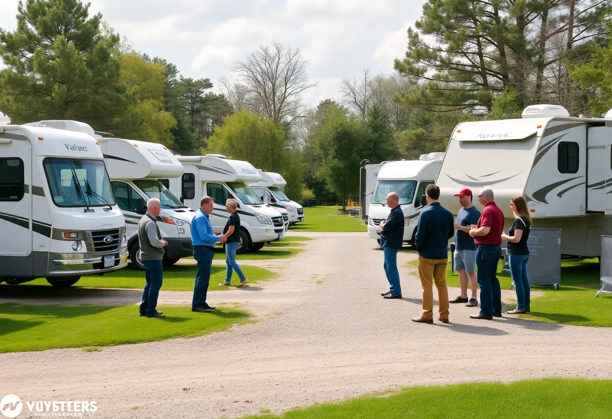 Participants discussing RV regulations at the Michigan Regional Knowledge Summit.