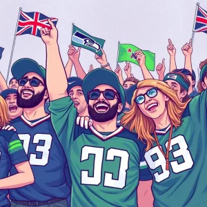 Seattle Seahawks fans in Australia and New Zealand celebrating American football