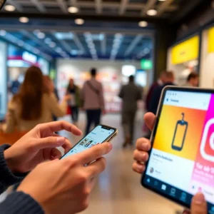 People engaging in social commerce on various social media platforms