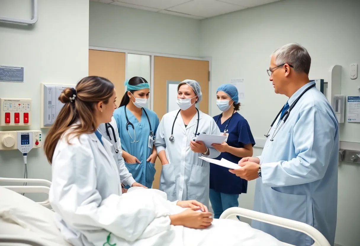 Healthcare professionals discussing the Two-Midnight Rule changes in a hospital setting