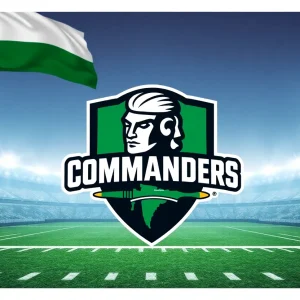 Washington Commanders logo with UAE cultural symbols