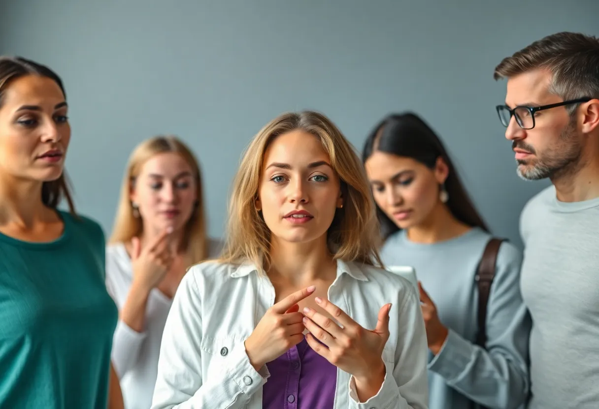 A representation of wellness influencers on social media sharing health advice.