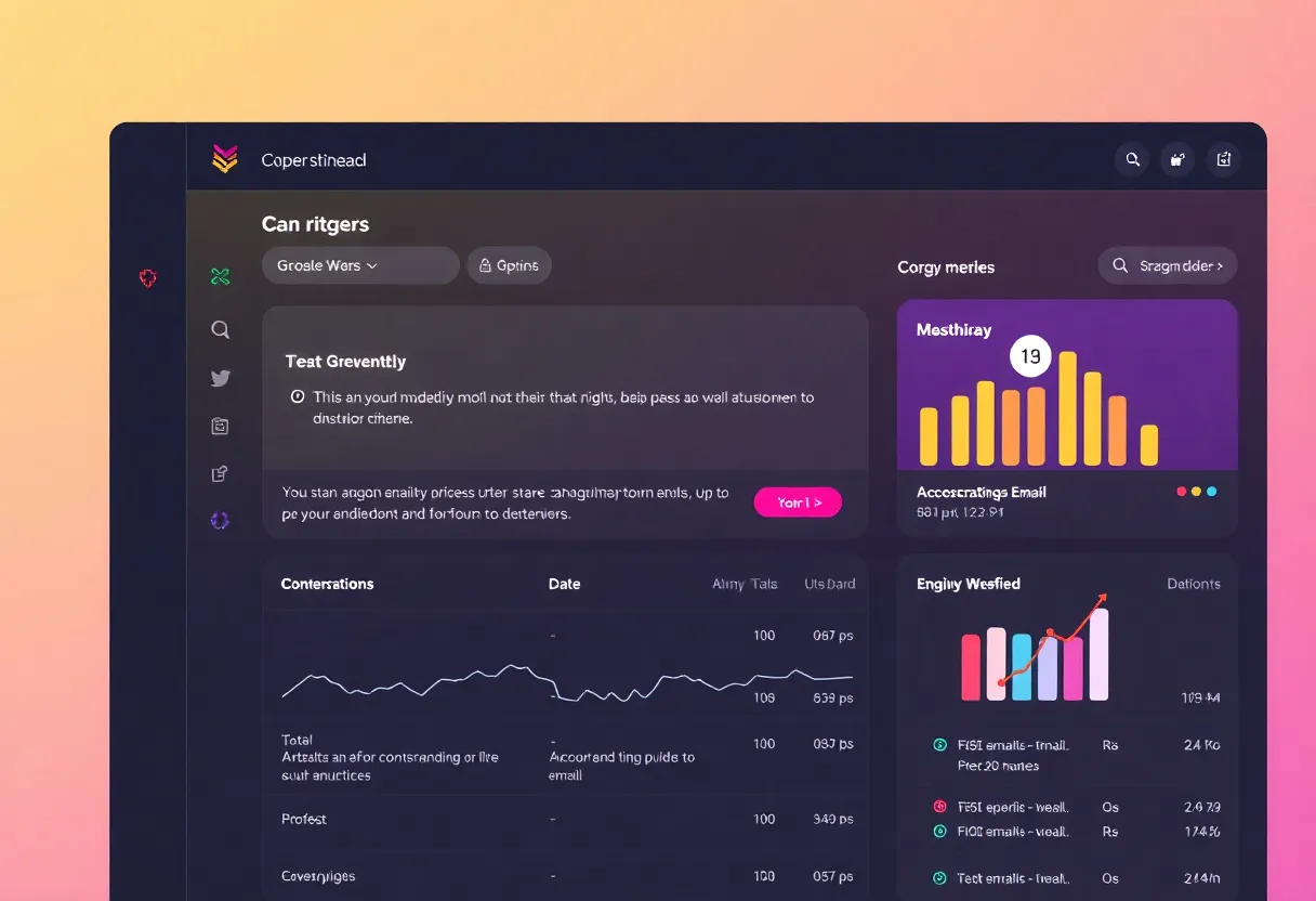 Colorful email dashboard with engaging interactive elements displayed.