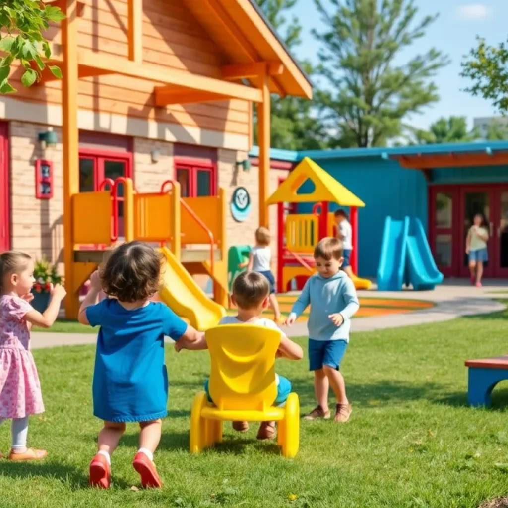 Children playing at Little Seeds Childcare center