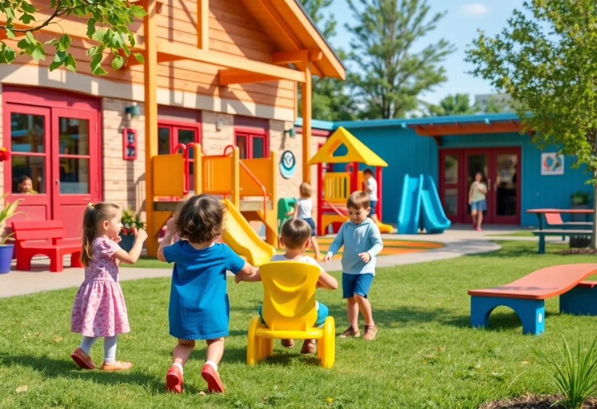 Children playing at Little Seeds Childcare center
